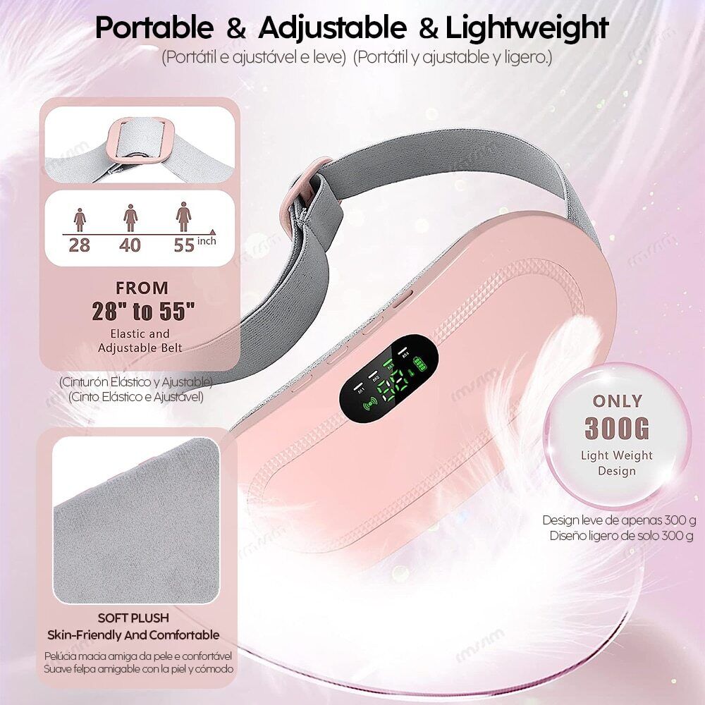 Smart Warm Palace Belt, Portable, Rechargeable & Cordless Heating Pad for Menstrual Pain or Back Pain, Back or Belly Warm Belt