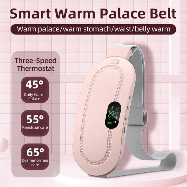 Smart Warm Palace Belt, Portable, Rechargeable & Cordless Heating Pad for Menstrual Pain or Back Pain, Back or Belly Warm Belt