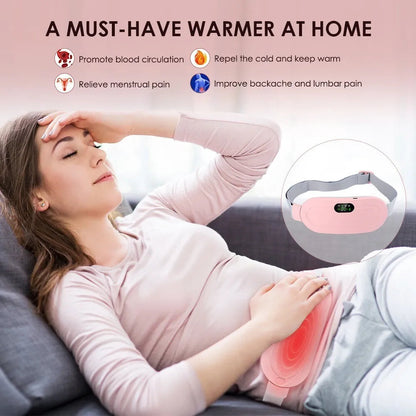 Smart Warm Palace Belt, Portable, Rechargeable & Cordless Heating Pad for Menstrual Pain or Back Pain, Back or Belly Warm Belt